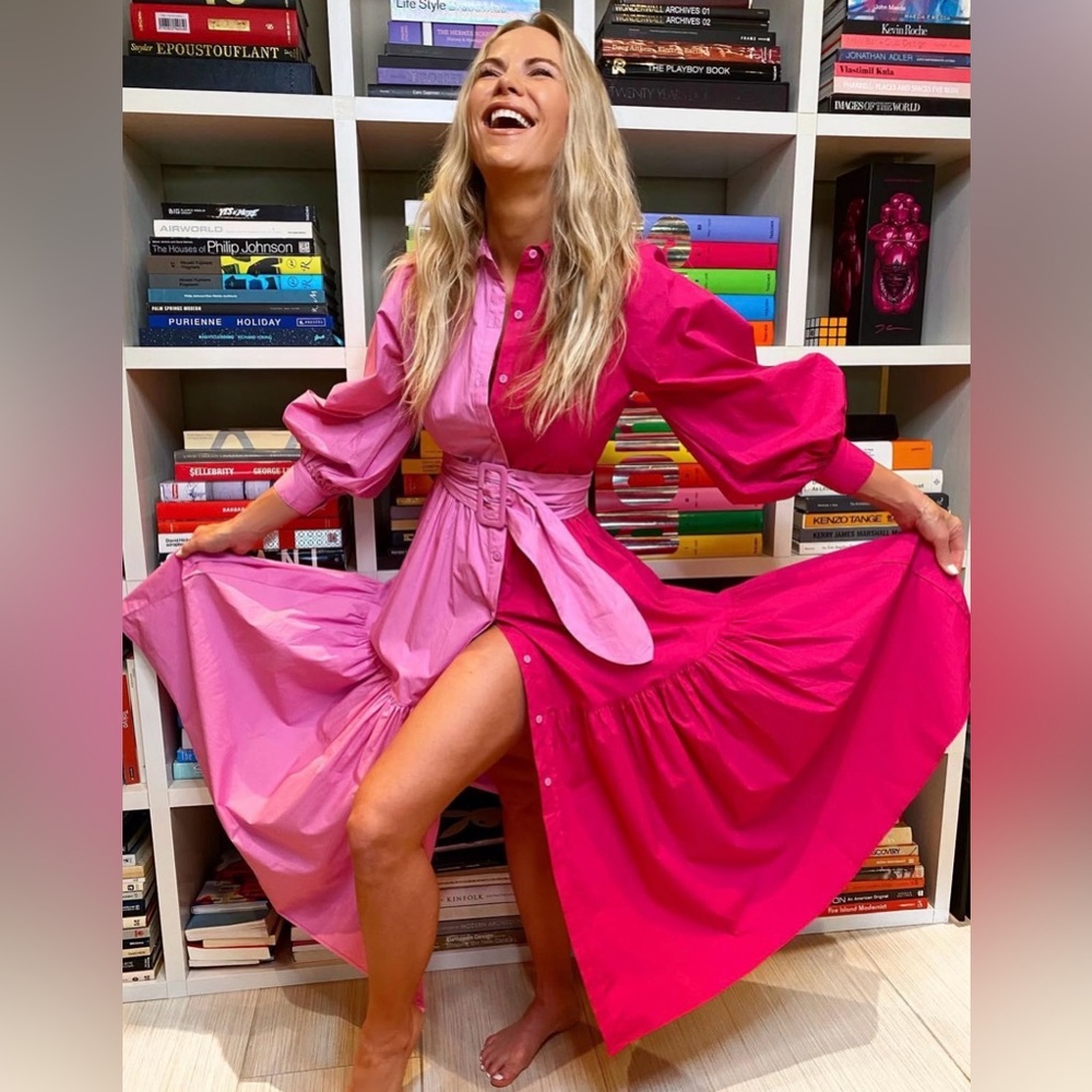 Christopher John Rogers for Target Two-Tone Pink Long Sleeve Dress